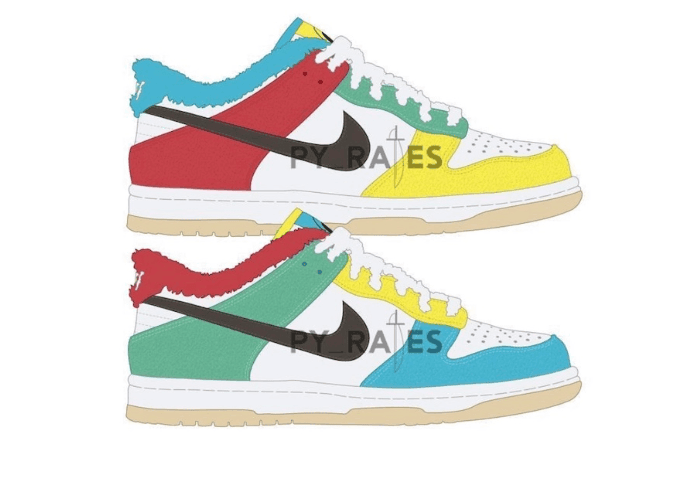 鸳鸯设计+吸睛撞色!两双Dunk Low新品明年登场!