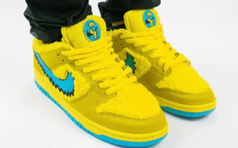 小熊Dunk SB黄色配色上脚图曝光!辨识度超高! 货号:CJ5378-700