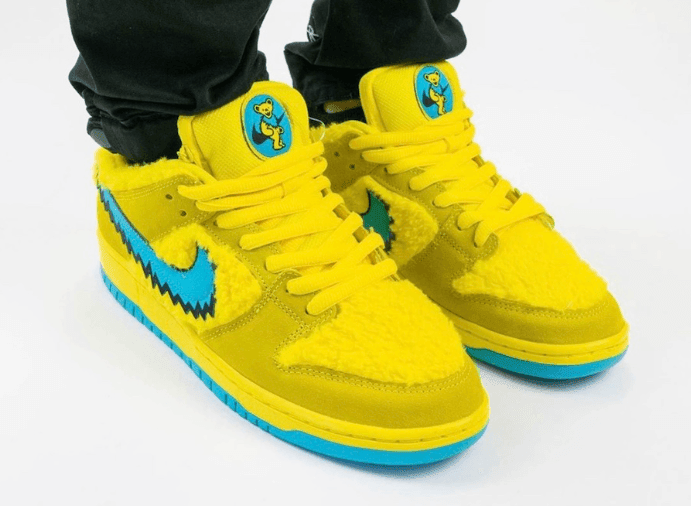 小熊Dunk SB黄色配色上脚图曝光!辨识度超高! 货号:CJ5378-700