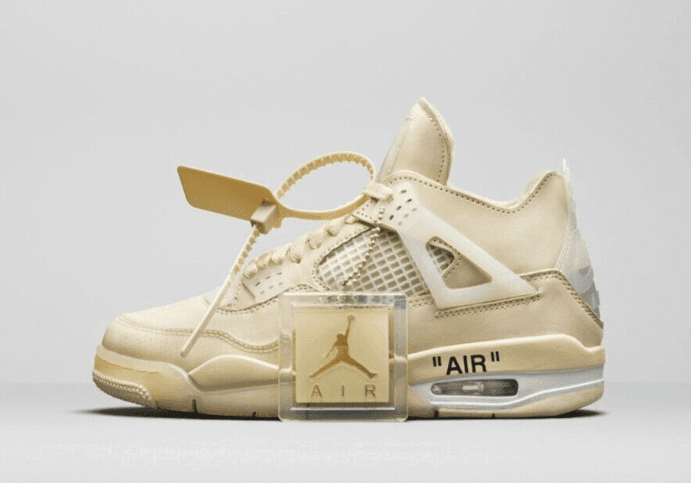 支持公益!Virgil Abloh 拍卖未市售 OW x AJ 4 “Sail”!还能拥有个人签名!
