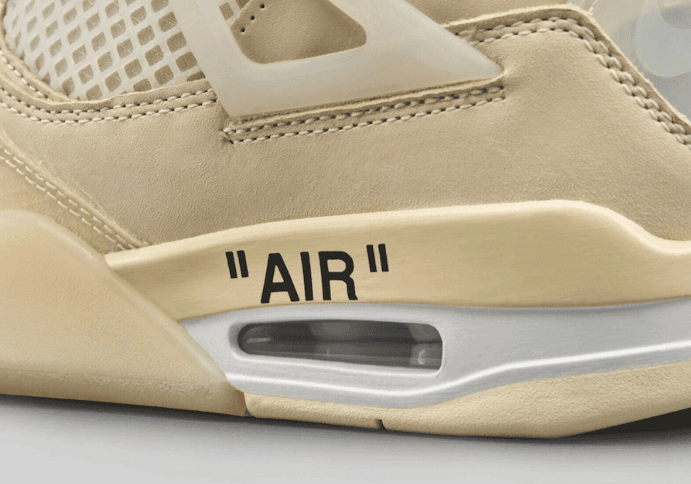 支持公益!Virgil Abloh 拍卖未市售 OW x AJ 4 “Sail”!还能拥有个人签名!