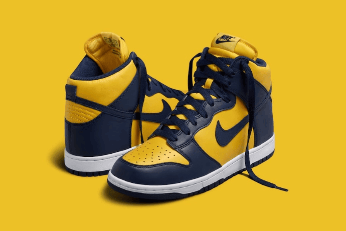 Nike Dunk High密歇根大学配色复刻回归!今年9月登场! 货号:CZ8149-700