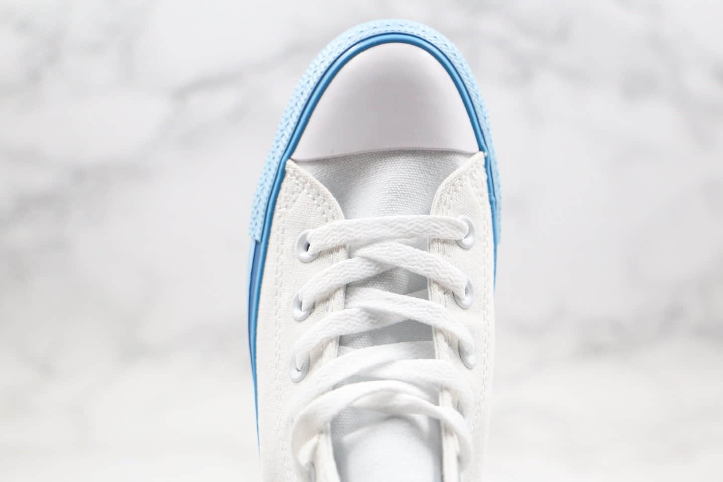 匡威Converse All Star公司级版本小红书爆款高帮帆布鞋花卉刺绣白蓝色原装铝楦数据开发 货号:567993C