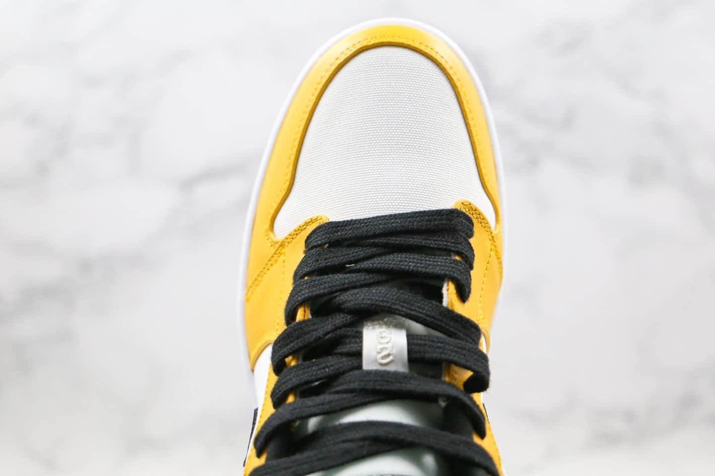 乔丹Air Jordan 1 Low Laser Orange纯原版本低帮AJ1帆布拼接皮面白黄色内置气垫原盒原标 货号:CZ4776-107