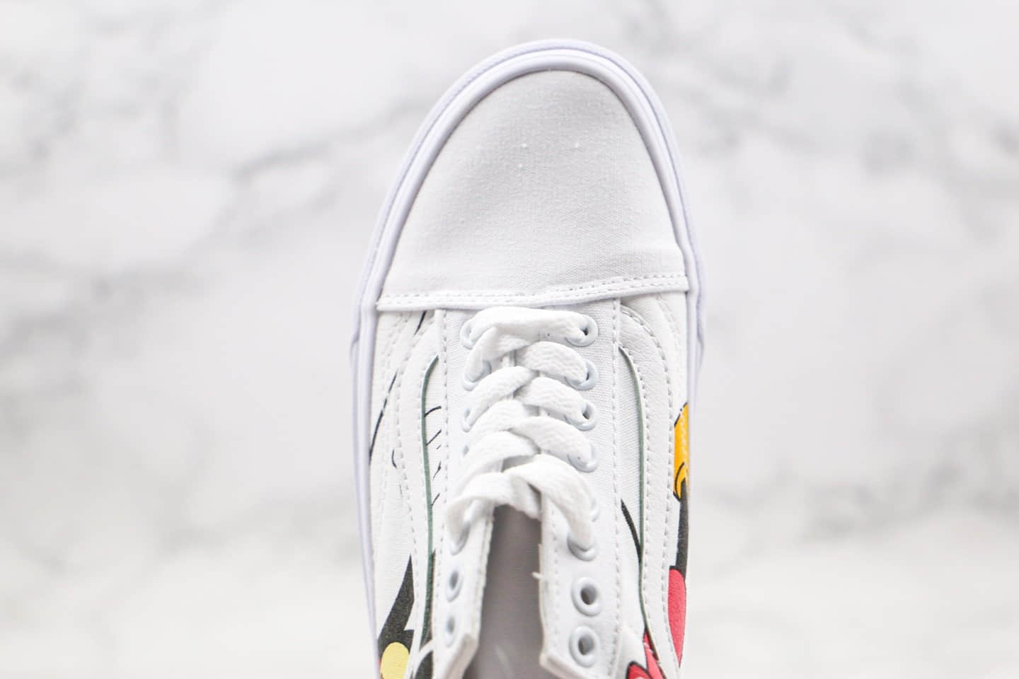 万斯Disney x Vans Old Skool公司级版本迪士尼米老鼠联名款板鞋白色原标原盒 货号:VN000D3HY28