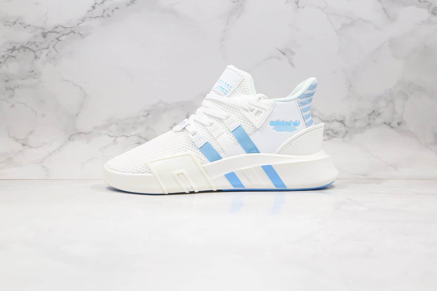 阿迪达斯adidas EQT BASK ADV纯原版本三叶草慢跑鞋白蓝色原鞋开模 货号:FU9391