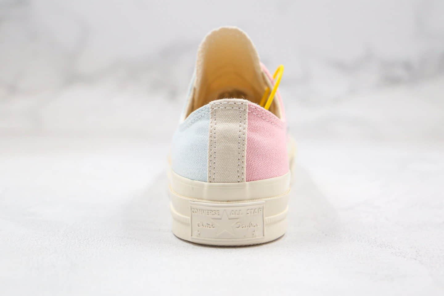 匡威Converse Tri-Panel Renew公司级版本张艺兴同款环保系列低帮麻布粉蓝色帆布鞋原厂硫化大底 货号:167772C