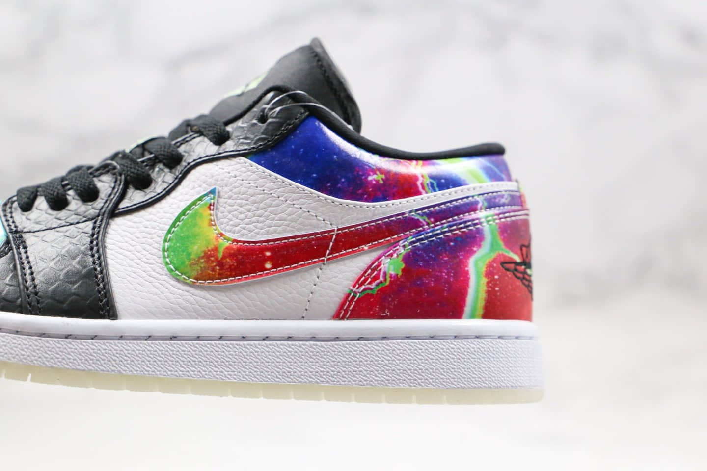 乔丹Air Jordan 1 Low纯原版本低帮AJ1星空夜光外底太空主题银河配色内置气垫原楦头纸板打造 货号:CW7309-090