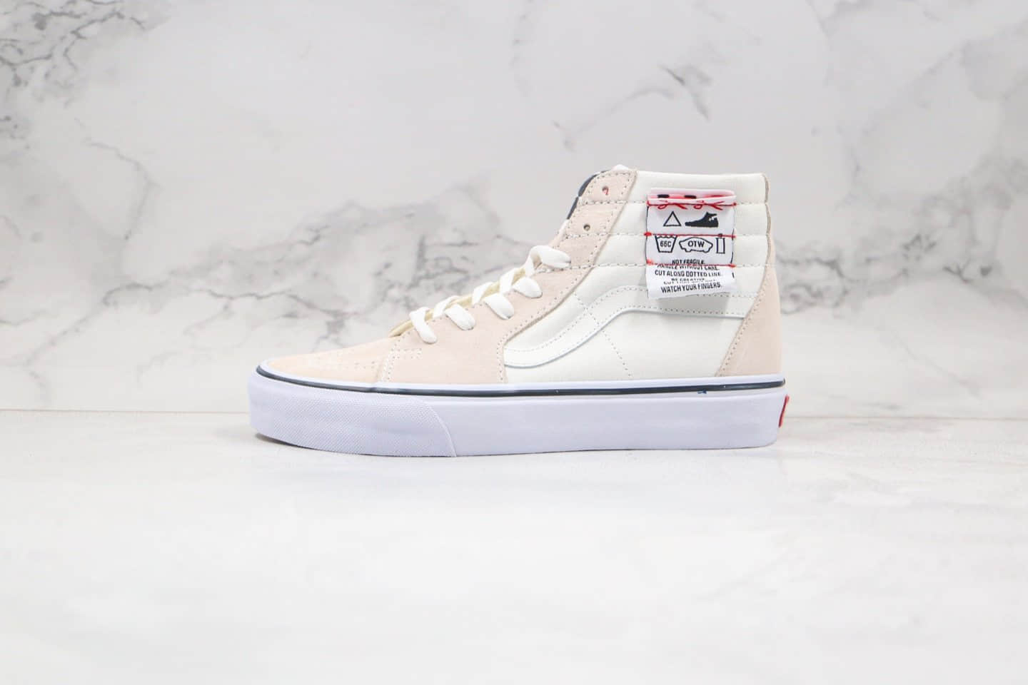 万斯Vans SK8-Hi公司级版本高帮DIY裁剪板鞋白色原楦开发 货号:VN0A4U1624F