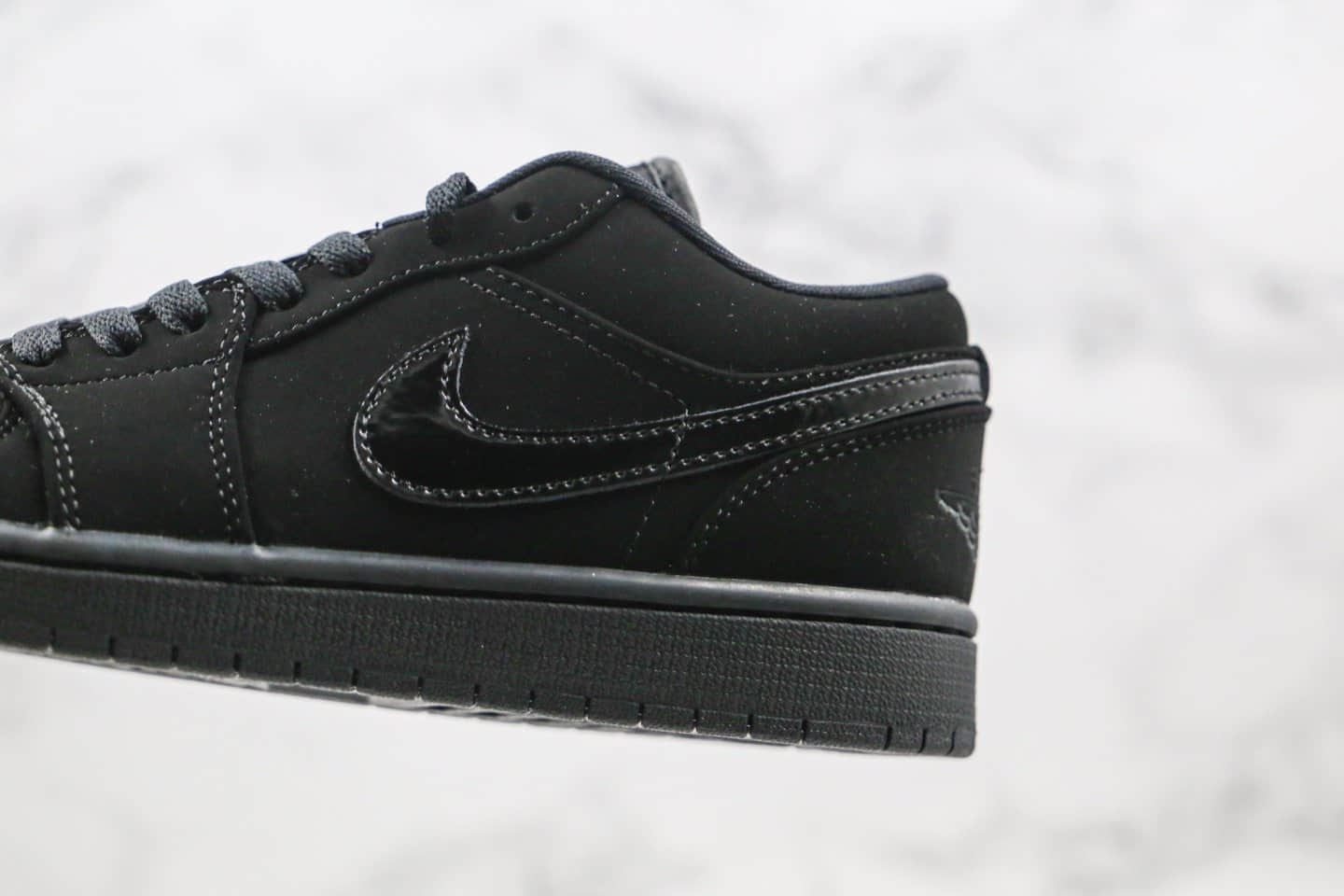 乔丹Air Jordan 1 Low纯原版本低帮AJ1纯黑内置真Sole气垫 货号:553558-056