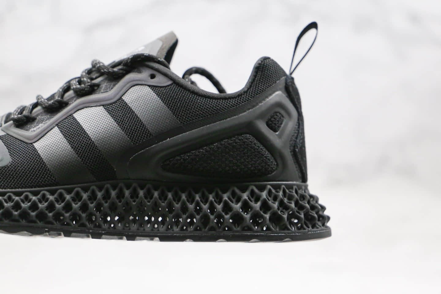 阿迪达斯adidas Originals ZX 2K 4D纯原版本易烊千玺同款爆米花缓震4D打印跑鞋黑变色龙原材一比一打造 货号:FV9029