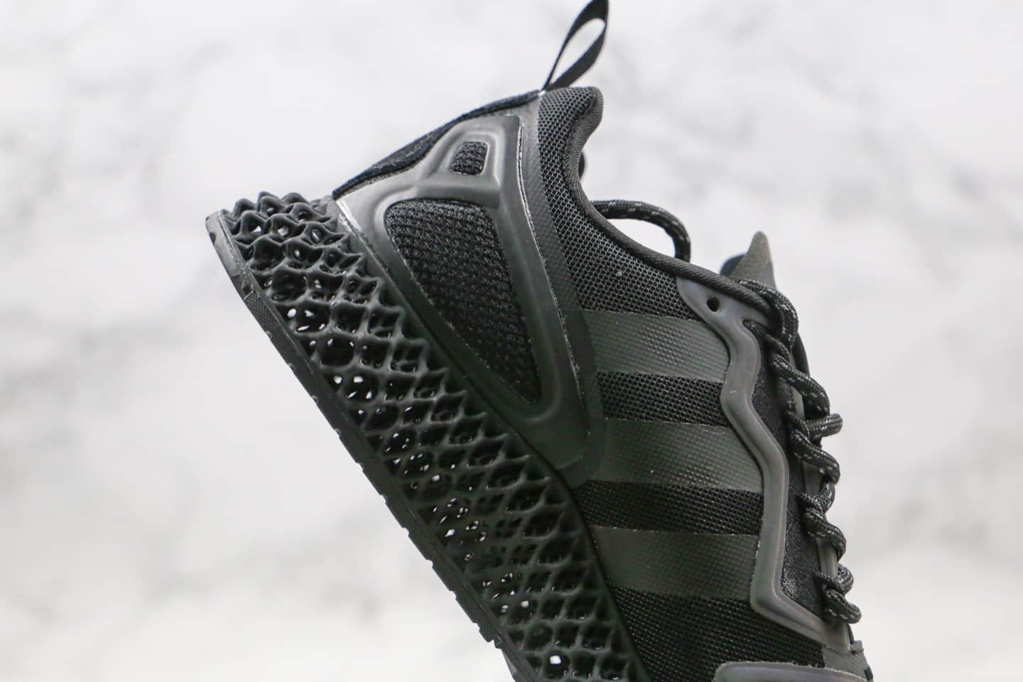 阿迪达斯adidas Originals ZX 2K 4D纯原版本易烊千玺同款爆米花缓震4D打印跑鞋黑变色龙原材一比一打造 货号:FV9029