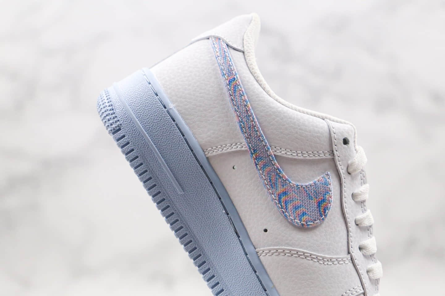 耐克Nike Air Force 1 Low“Hydrogen Blue”纯原版本空军一号低帮AF1氢蓝色内置真Sole气垫 货号：CZ0377-100