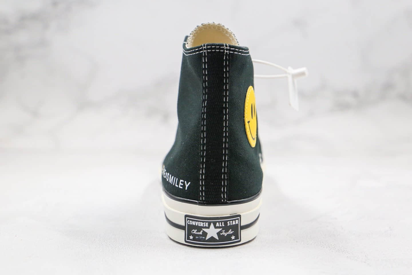 匡威Loewe x Smiley x Converse 1970S公司级版本罗意威笑脸联名高帮帆布鞋黑色蓝底双围条