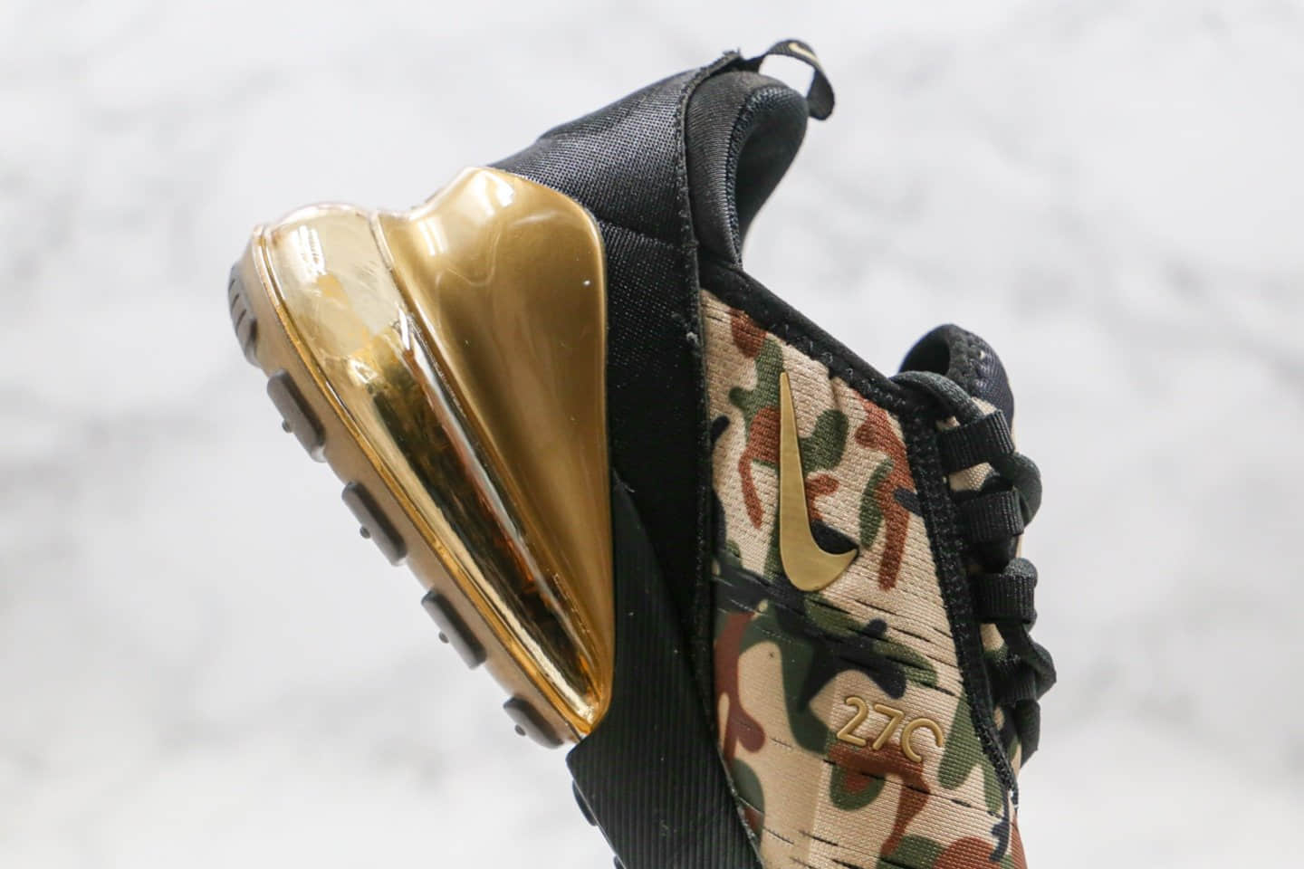 耐克Nike Air Max 270公司级版本半掌气垫慢跑鞋迷彩原盒原标 货号:BV7112-001