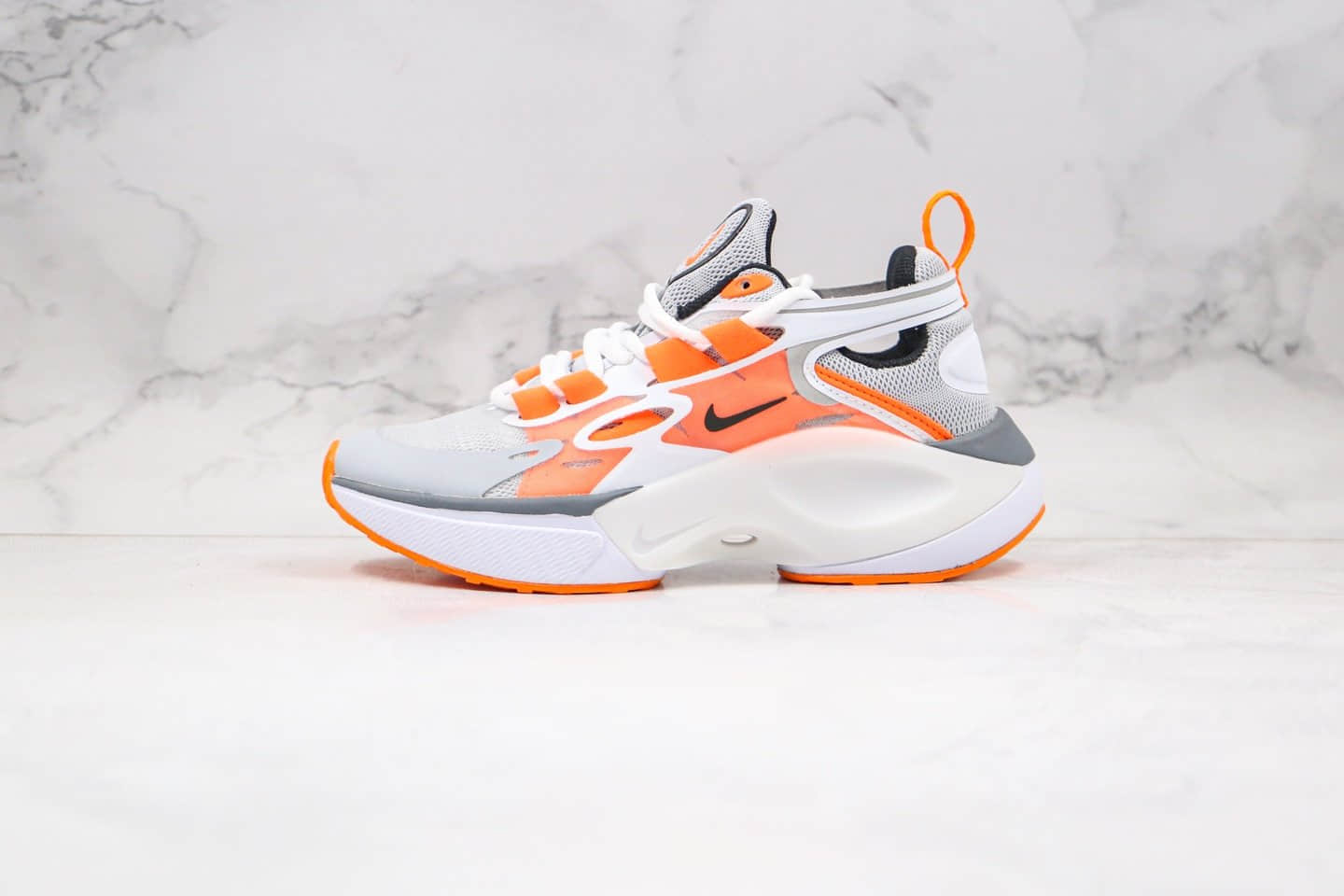 耐克Nike Signal DIMSIX Nike N110 D MS X Phantom纯原版本幻影信号老爹鞋灰橙色原盒原标正确鞋面蝉翼网纱料 货号：AT5303-126