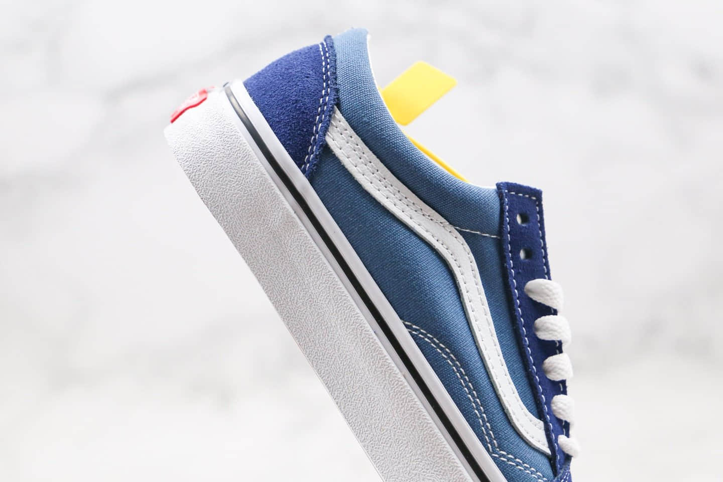 万斯Vans Old Skool Off The Wall公司级版本低帮字母涂鸦越墙标语海军蓝白色硫化帆布鞋原盒原标 货号:VN0A38G1VRI