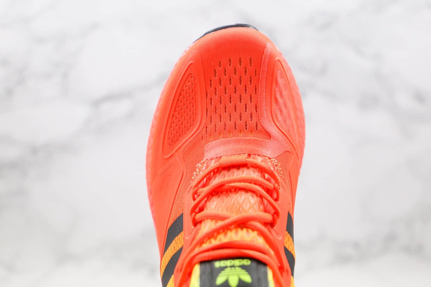 阿迪达斯Adidas Originals ZX 2K Boost纯原版本易烊千玺同款ZX 2K爆米花跑鞋橙绿色原楦头纸板打造 货号:FV0482