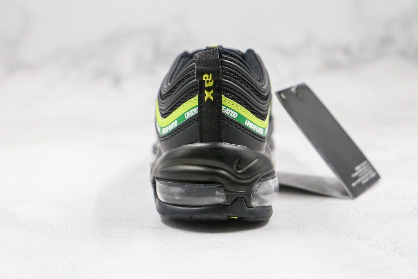 耐克Nike AIR MAX 97纯原版本子弹头气垫鞋Max97黑绿色内置全掌真气垫原鞋开模一比一打造 货号：AJ1986-111