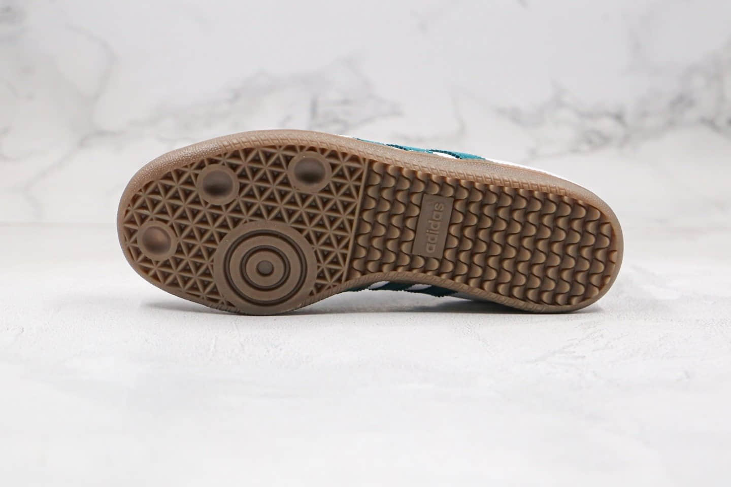 阿迪达斯Adidas Samba OG纯原版本三叶草桑巴板鞋白绿色原楦头纸板打造原盒原标 货号:B75680