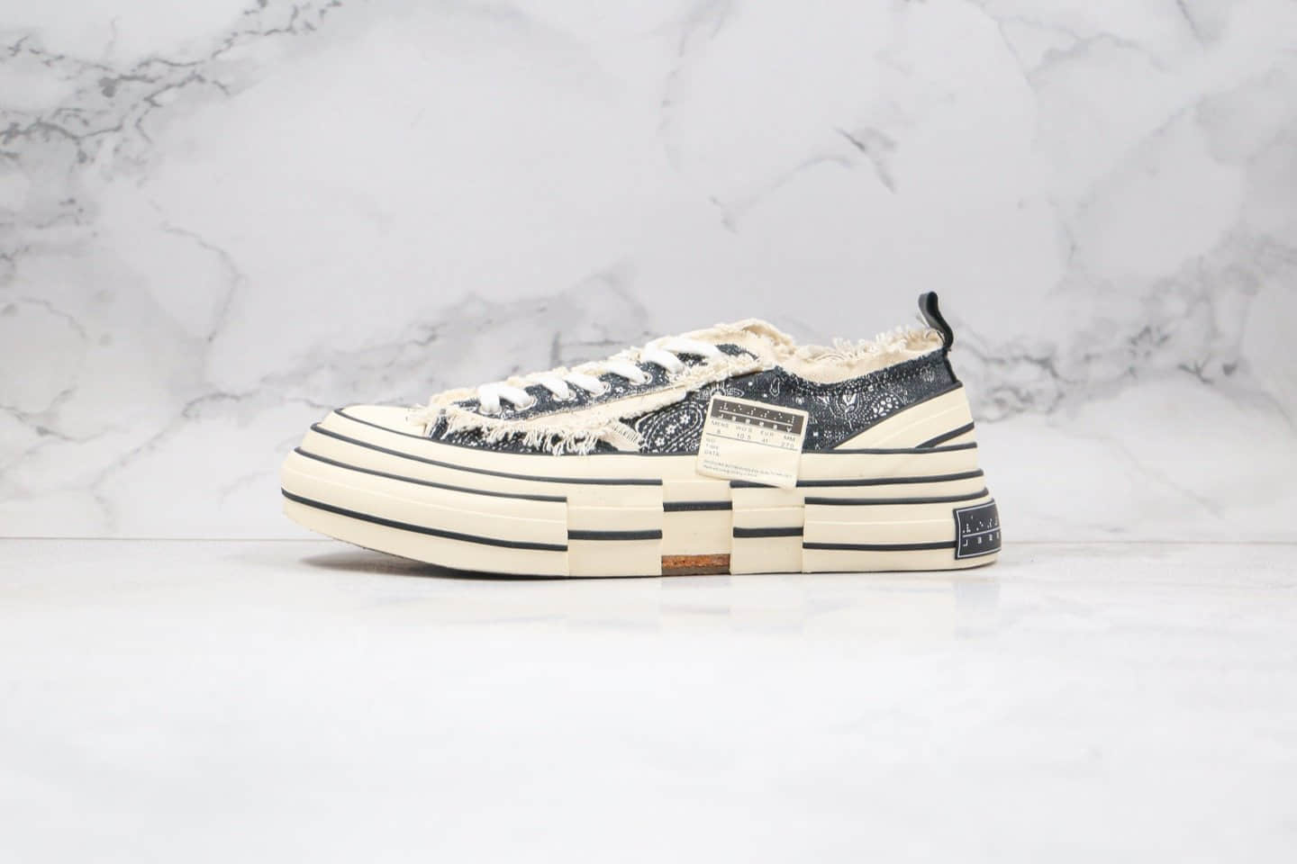 吴建豪VESSEL G.O.P. Low纯原版本低帮解构重叠木酥鞋腰果花米白配色正确原装渐变鞋盒 货号:F19X001