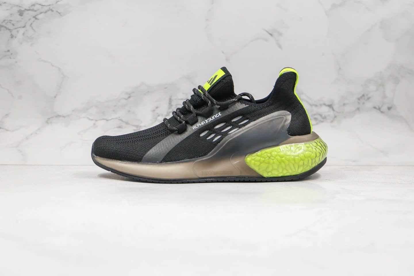 阿迪达斯Adidas Alphabounce Instinct M FT2纯原版本阿尔法跑鞋十周年纪念版黑绿色原档案数据开发 货号:CG3402