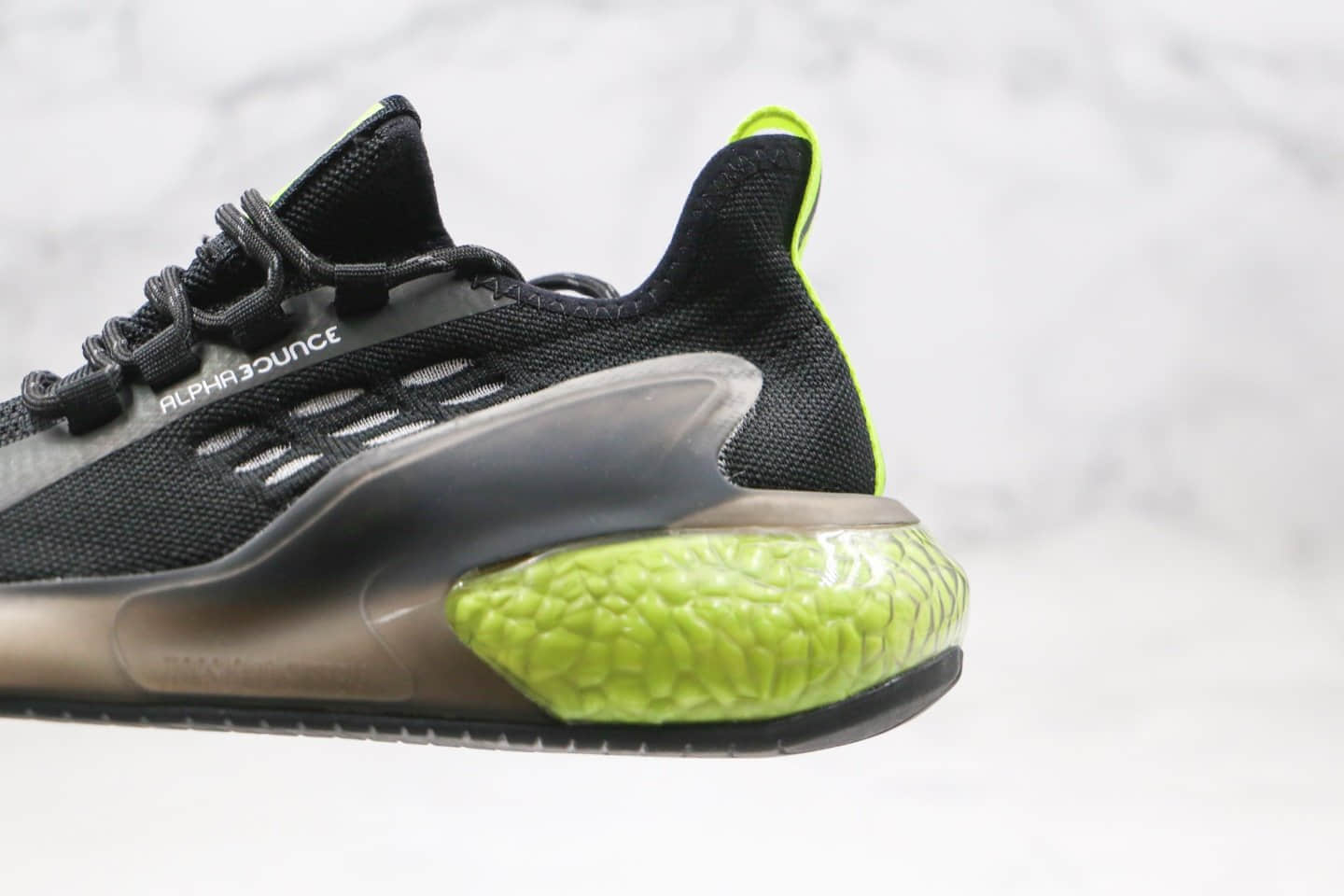 阿迪达斯Adidas Alphabounce Instinct M FT2纯原版本阿尔法跑鞋十周年纪念版黑绿色原档案数据开发 货号:CG3402