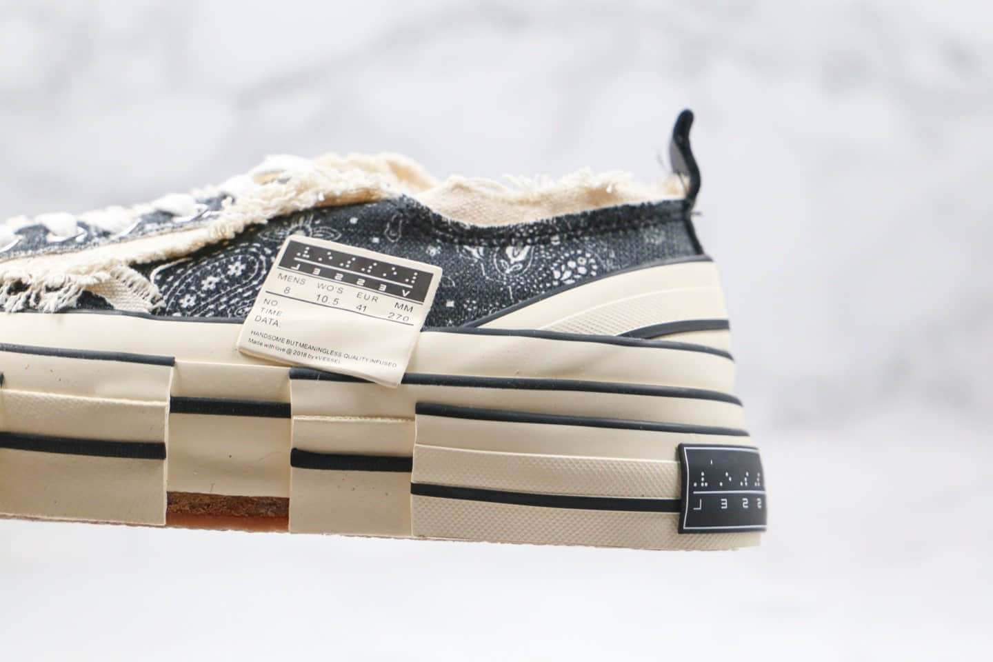 吴建豪VESSEL G.O.P. Low纯原版本低帮解构重叠木酥鞋腰果花米白配色正确原装渐变鞋盒 货号:F19X001