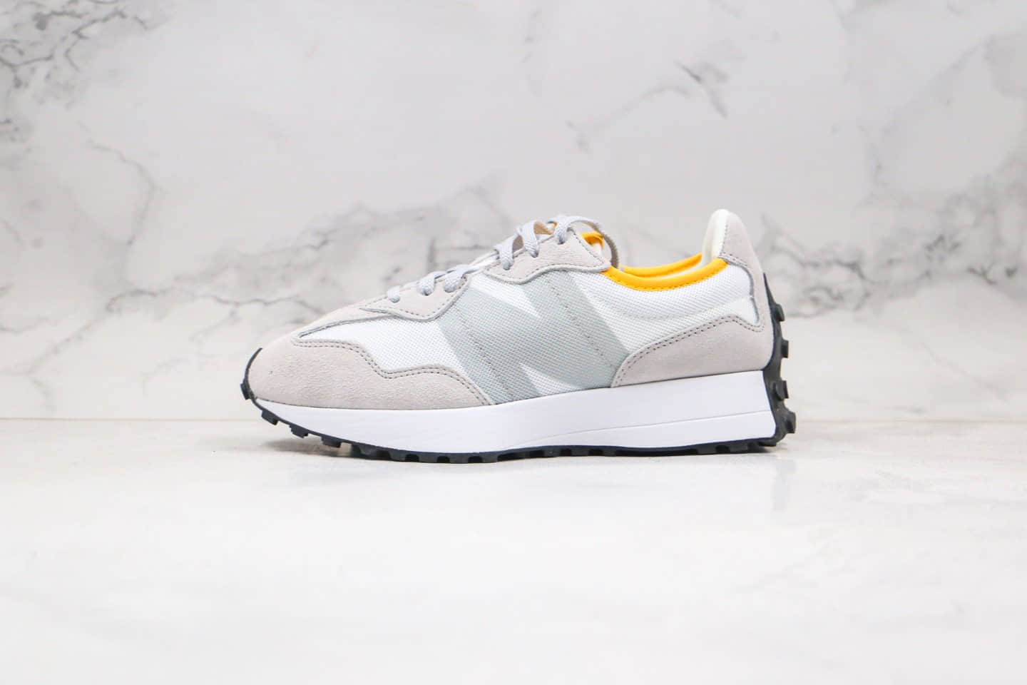 新百伦New Balance 327纯原版本复古慢跑鞋NB327白灰色原楦头纸板打造正确鞋面卡色 货号:WS327LAA