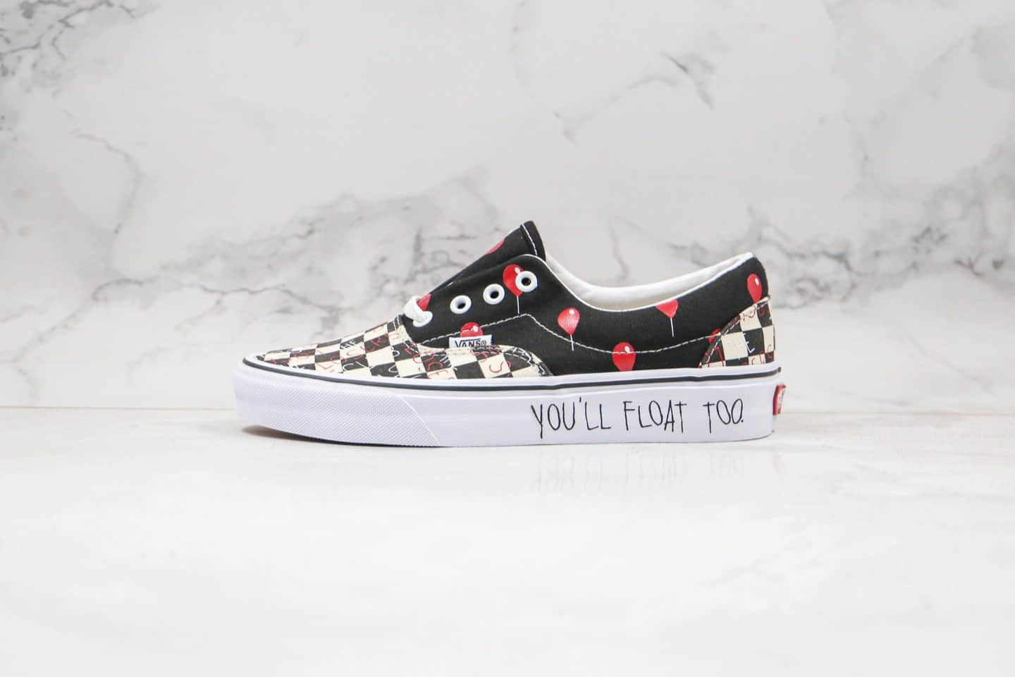 万斯Vans Style公司级版本低帮棋盘格子周杰伦气球情人节黑红色原楦头纸板打造 货号:VNOA2RR1YA3