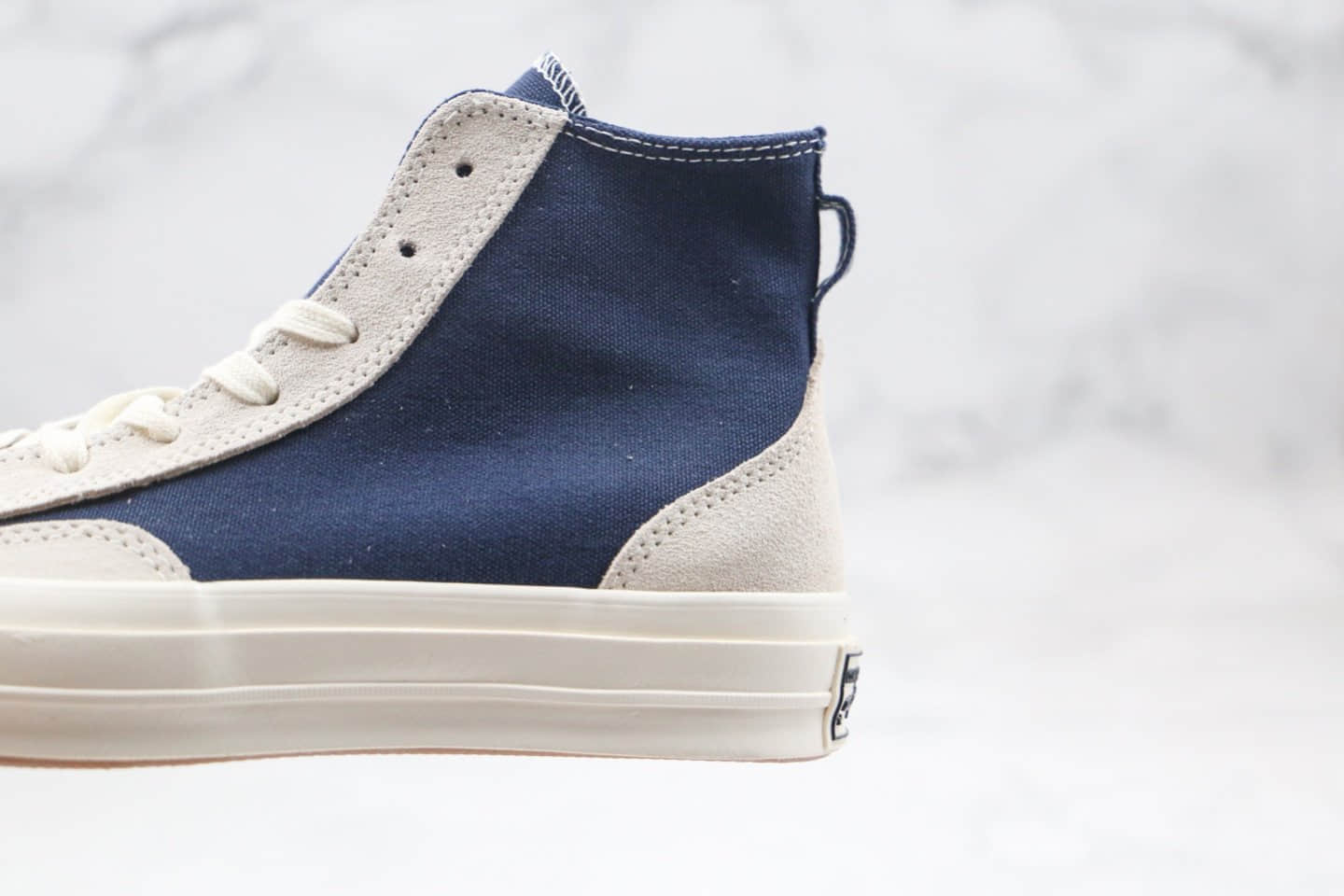 匡威Converse FOG公司级版本恐惧上帝高帮平替奶白蓝色拼色撞色解构帆布鞋原楦头纸板打造 货号:168604C