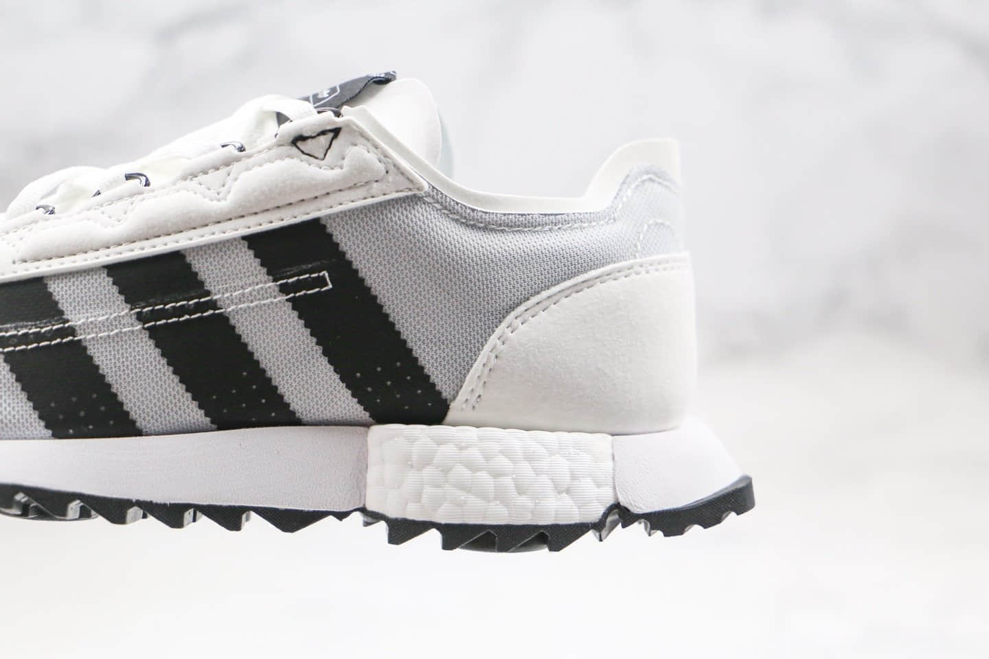 阿迪达斯Adidas SL 7600 3M反光配色王嘉尔同款纯原版本复古爆米花跑鞋白黑色原盒原标 货号:FV9796