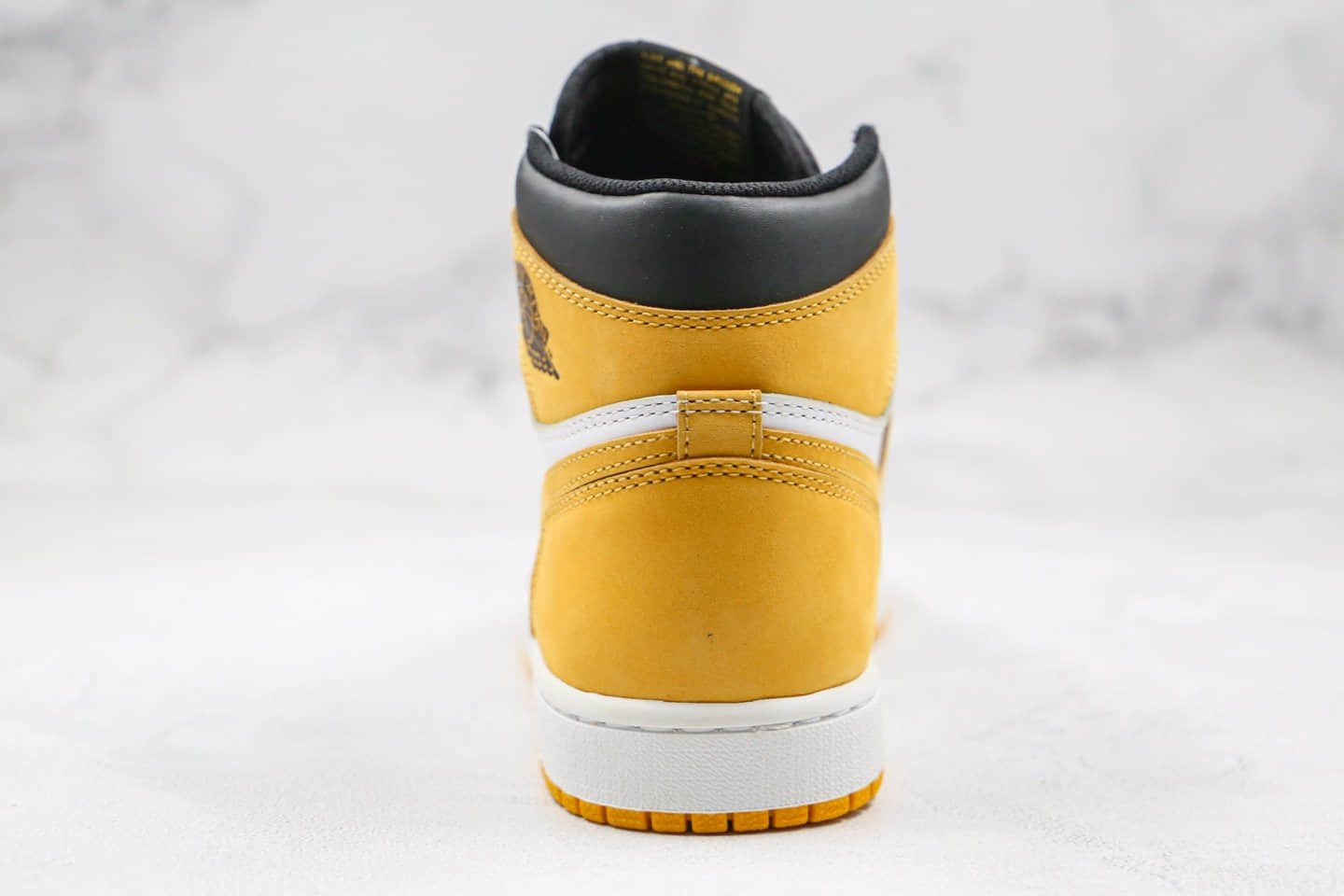 乔丹Air Jordan 1 Retro High OG Yellow Ochre纯原版本高帮AJ1黑黄脚趾正确后跟定型原厂皮料 货号:555088-109