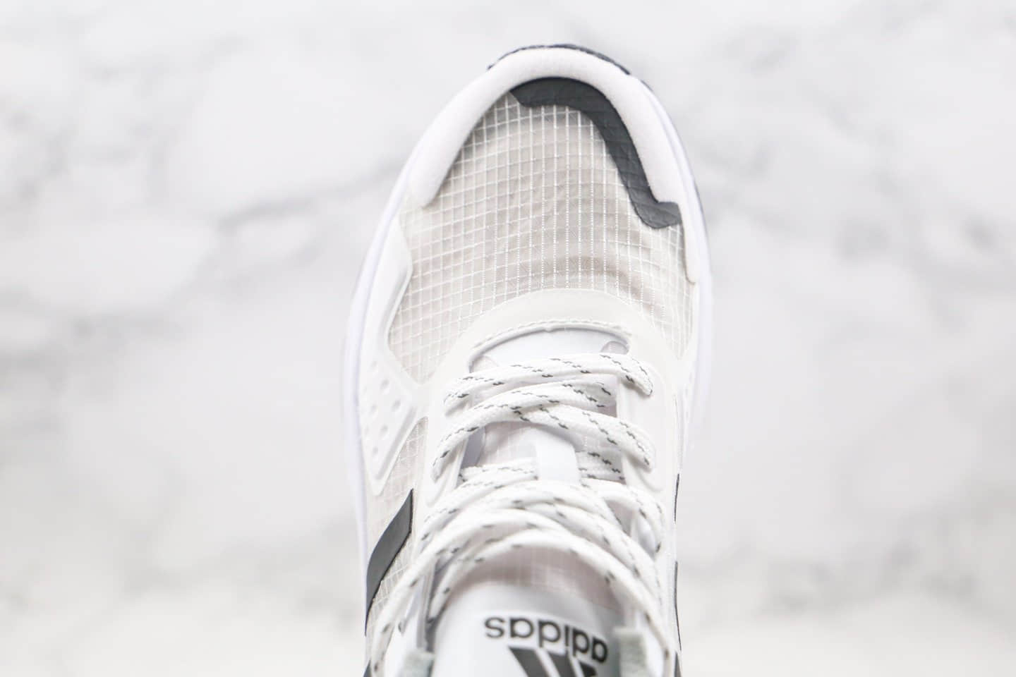 阿迪达斯adidas Quadcube公司级版本复古气垫跑鞋厚底运动鞋白黑色原数据开发 货号:FG7172