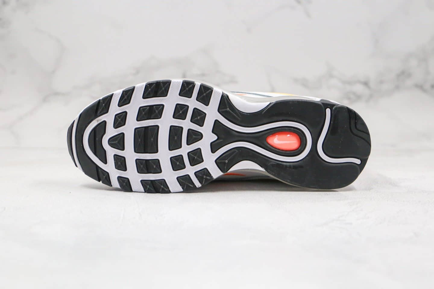 耐克Nike Air Max 97 ESS纯原版本子弹跑鞋白甜瓜橙原楦开发楦型 货号：CZ6087-100