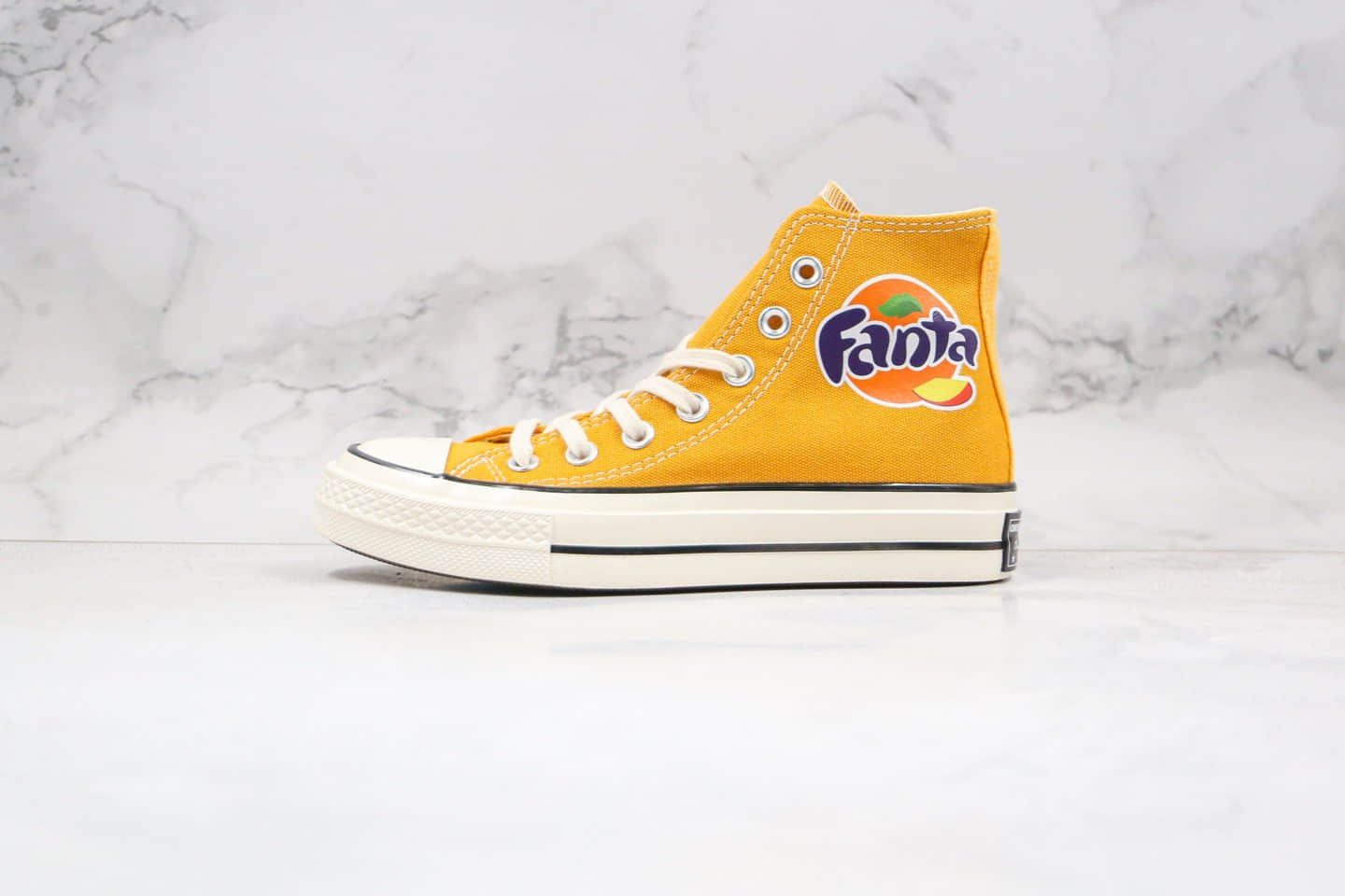 匡威Fanta x Converse 1970s公司级版本芬达联名1970s高帮帆布鞋黄色蓝底双围条 货号:188604C