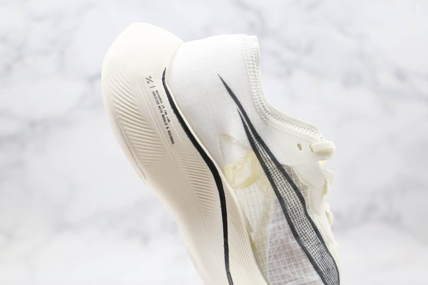 耐克Nike ZoomX Vaporfly Next%公司级版本马拉松跑鞋白色原厂武士黑盒 货号:CT9133-100