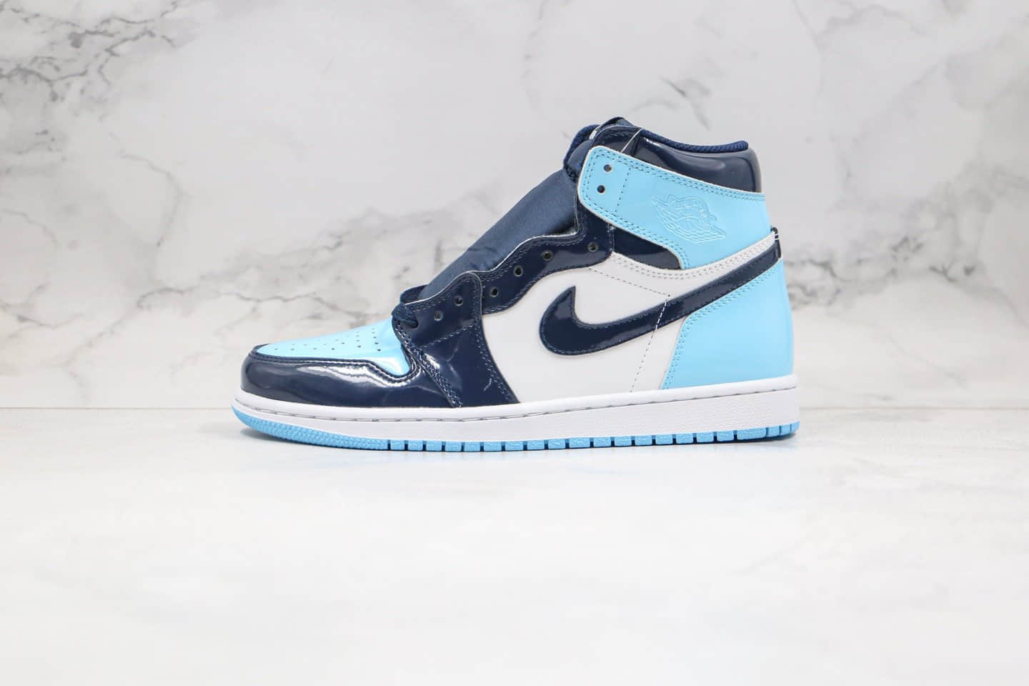 乔丹Air Jordan 1 Retro High OG“UNC Patent”纯原版本高帮AJ1全明星漆皮北卡蓝原鞋开发原盒原标 货号：CD0461-401