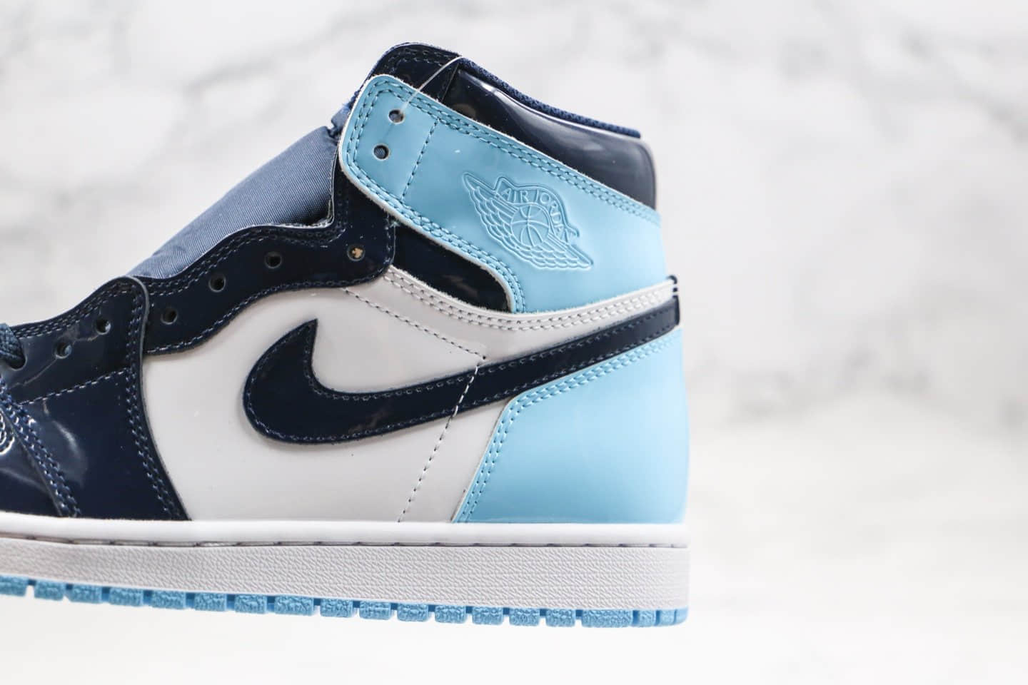 乔丹Air Jordan 1 Retro High OG“UNC Patent”纯原版本高帮AJ1全明星漆皮北卡蓝原鞋开发原盒原标 货号：CD0461-401