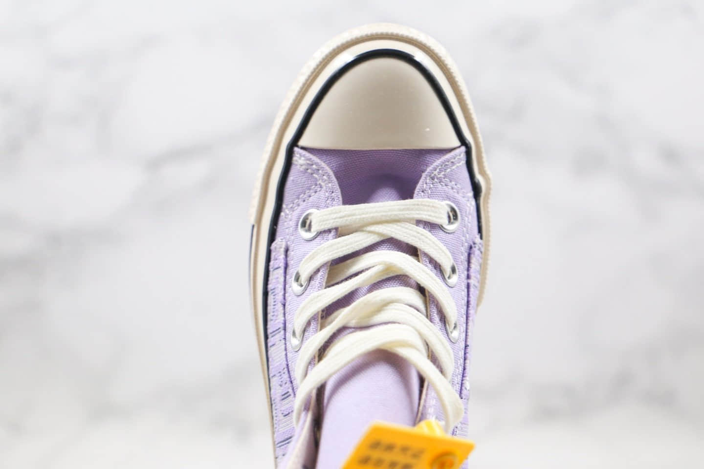 匡威Dior x Converse 1970S纯原版本迪奥联名款高帮帆布鞋香芋紫配色正确双围条硫化蓝底 货号:167862C