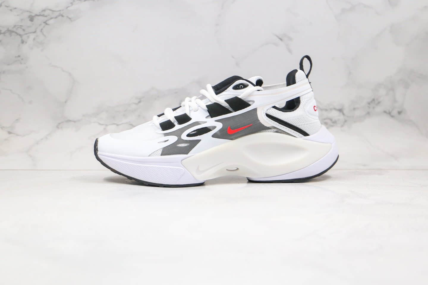 耐克Nike Signal DIMSIX Nike N110 D MS X Phantom纯原版本韩代新品解构幻影信号老爹鞋白黑色正确蝉翼网纱面 货号:AT5303-128