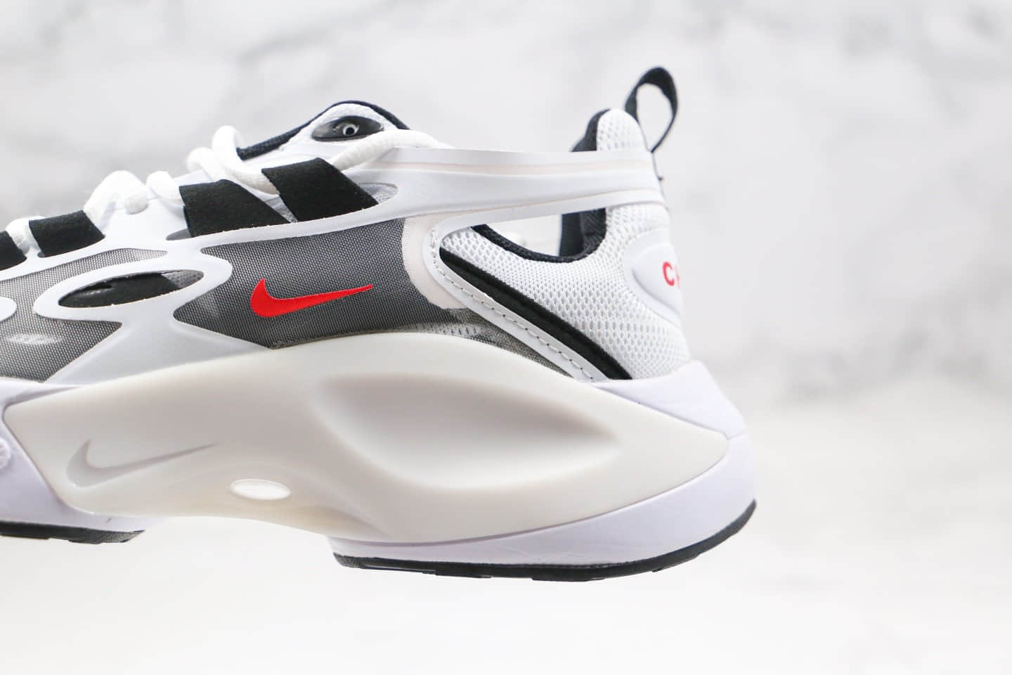 耐克Nike Signal DIMSIX Nike N110 D MS X Phantom纯原版本韩代新品解构幻影信号老爹鞋白黑色正确蝉翼网纱面 货号:AT5303-128