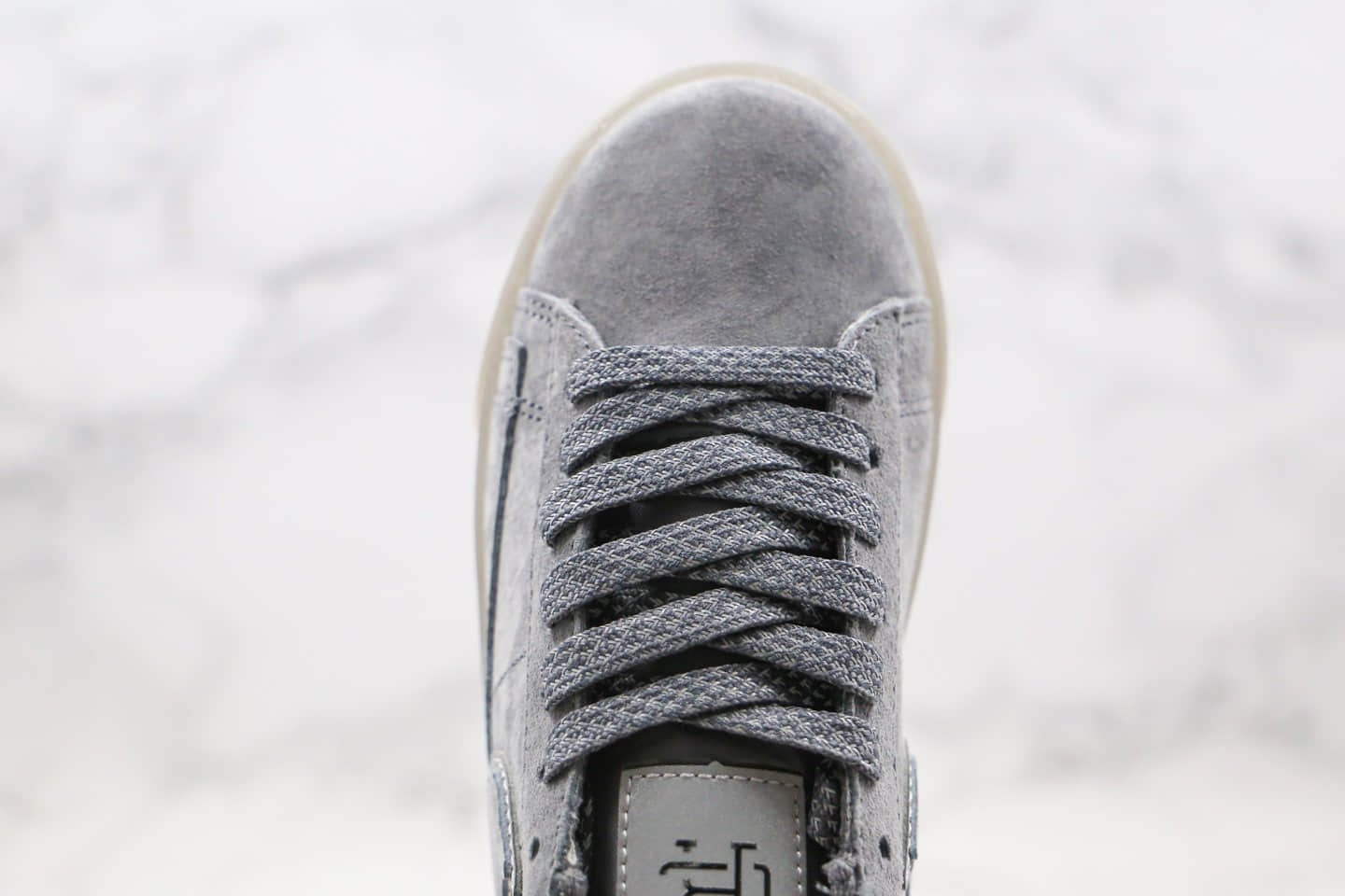 耐克Nike Blazer SB x Reigning Champ纯原版本卫冕冠军联名款低帮开拓者3M板鞋灰色麂皮原盒原标 货号:454471-900