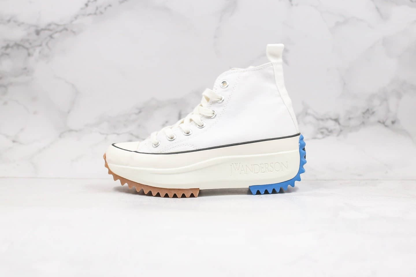 匡威J.W. Anderson x Converse Chuck Run Star Hike1970s公司级版本JWA联名泫雅同款高帮厚底松糕帆布鞋白色原盒包装 货号:164665C