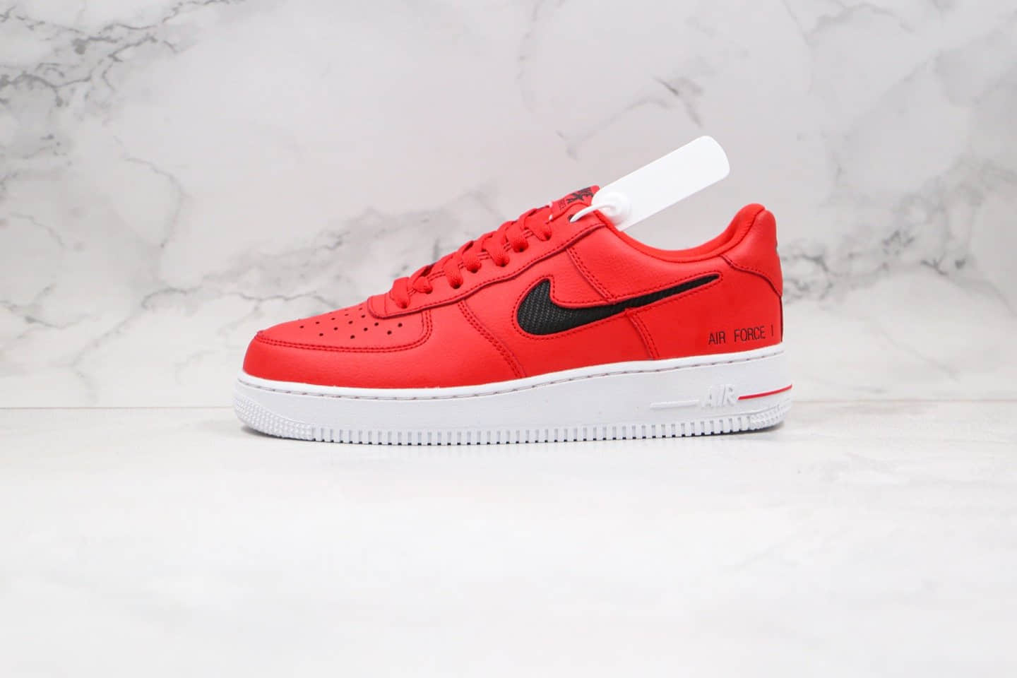 耐克Nike Air Force 1 LV8 1 Fresh Air GS纯原版本低帮空军一号板鞋编织格子勾红黑色原档案数据开发 货号：CZ7377-600