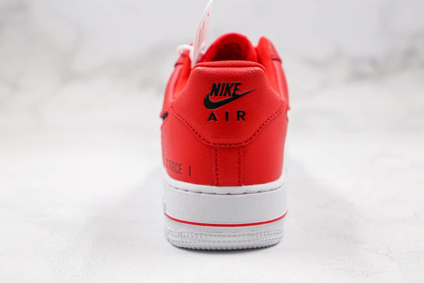 耐克Nike Air Force 1 LV8 1 Fresh Air GS纯原版本低帮空军一号板鞋编织格子勾红黑色原档案数据开发 货号：CZ7377-600