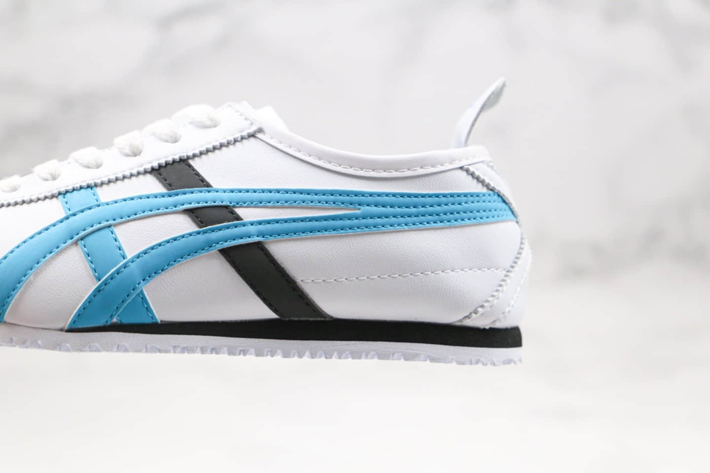 亚瑟士Asics Tiger Mexico 66纯原版本鬼冢虎阿斯克帆布鞋白蓝黑色四联吊牌齐全原盒原标 货号:B808K-0822