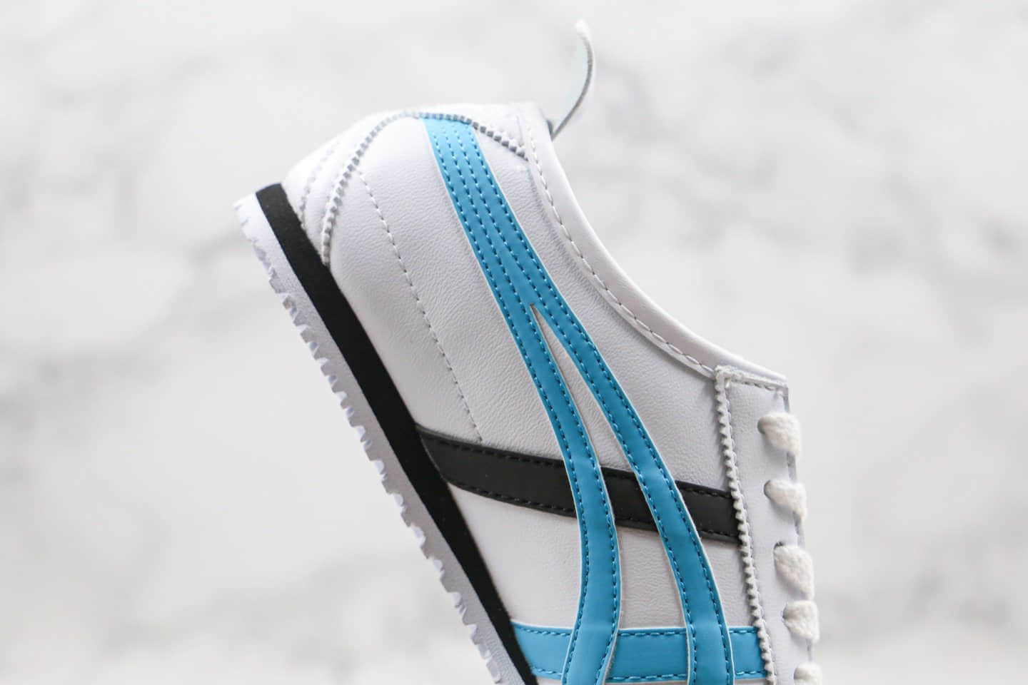 亚瑟士Asics Tiger Mexico 66纯原版本鬼冢虎阿斯克帆布鞋白蓝黑色四联吊牌齐全原盒原标 货号:B808K-0822