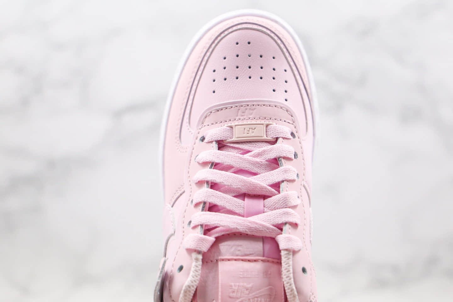 耐克Nike WMNS Air Force 1 Shadow纯原版本低帮空军一号马卡龙樱花粉色增高板鞋原楦头纸板打造 货号:CV3020-600