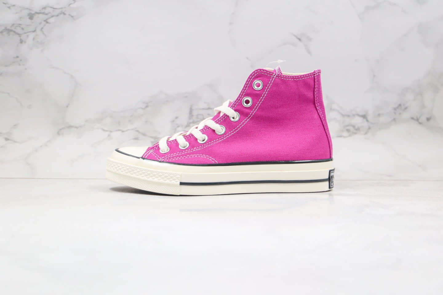 匡威Converse 1970s公司级版本高帮暗紫色帆布鞋蓝底双围条 货号:168503C